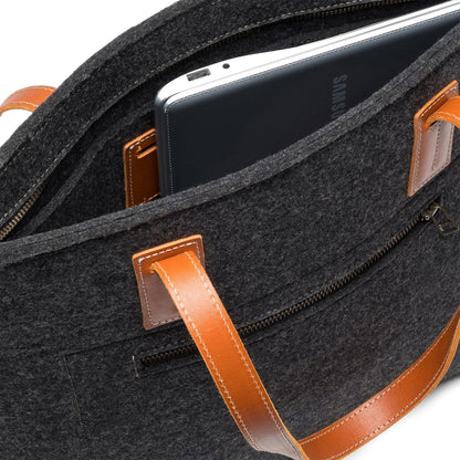 Kyrgies Handmade Wool And Leather Tote Sustainable Artisan Travel Shoulder Bag Everyday Carry Tote by Kyrgies – Don't Panic Shoes