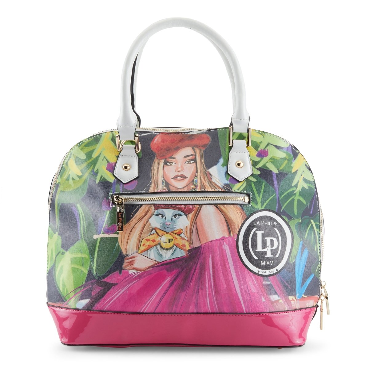 La Philipe Blooming Garden Handbag Oval Women’S Leather Lp1027 17 Handbags by La Philipe – Don't Panic Shoes