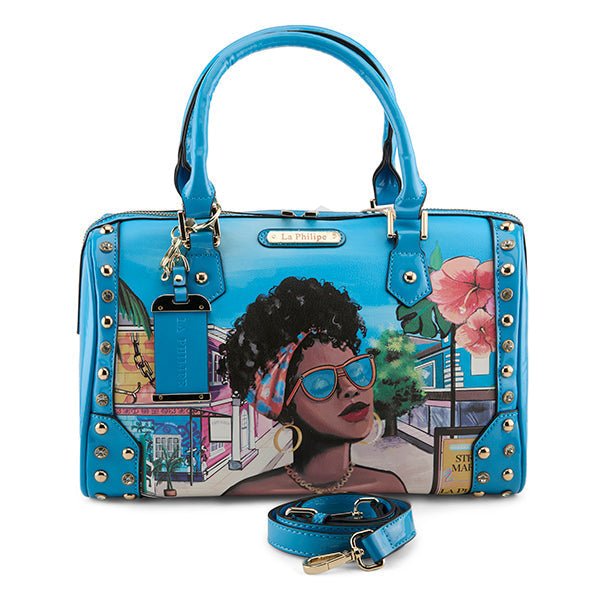 La Philipe Lp1020 8 Handbag ClaSsic Women’s Blue Leather Handbags by La Philipe – Don't Panic Shoes