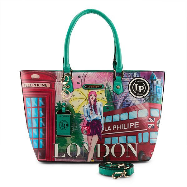 La Philipe Lp1021 11 Umbrella In London Handbag Tote Leather Handbags by La Philipe – Don't Panic Shoes