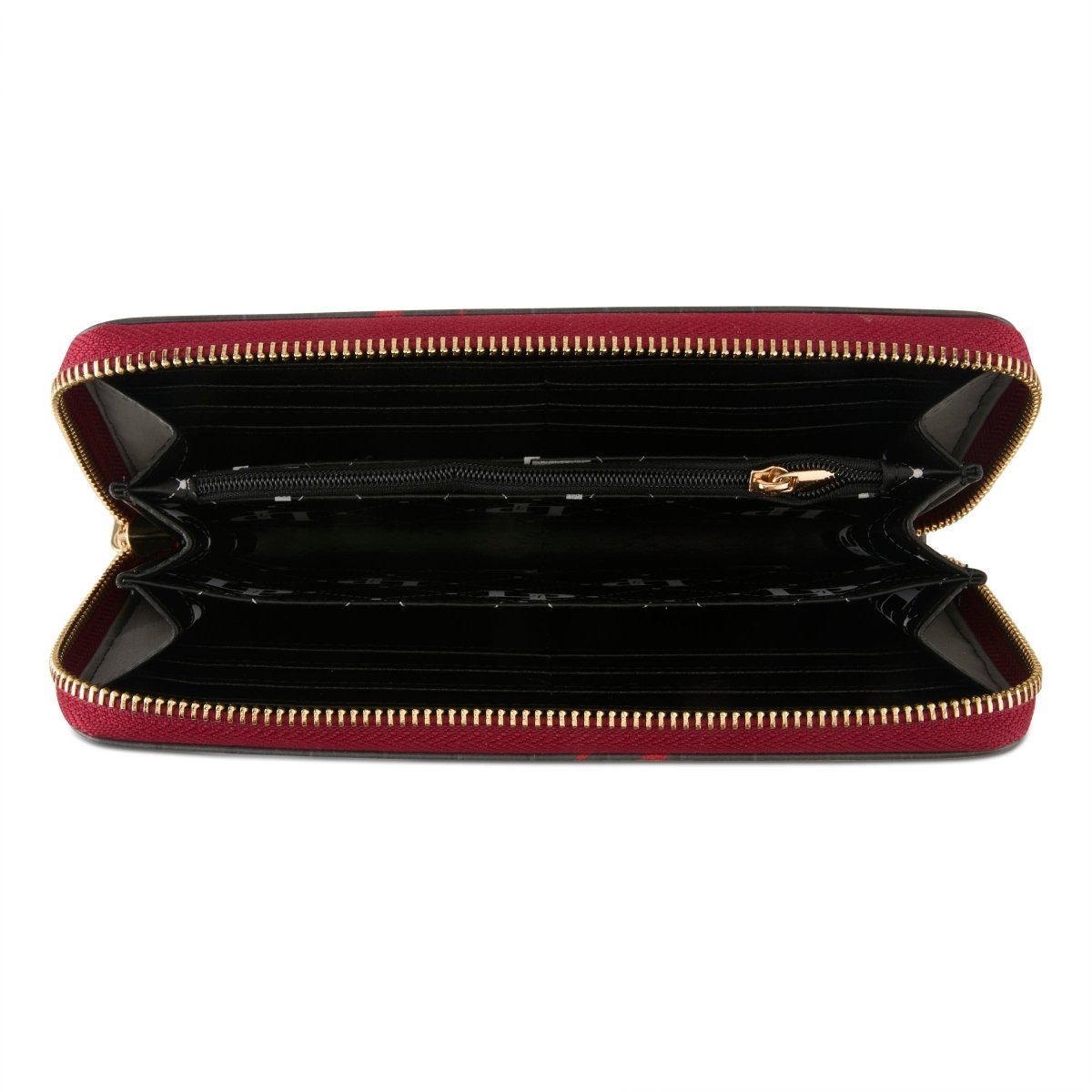 La Philipe Lp1026 16 Red Lips Wallet 2 Leather Black Wallet by La Philipe – Don't Panic Shoes