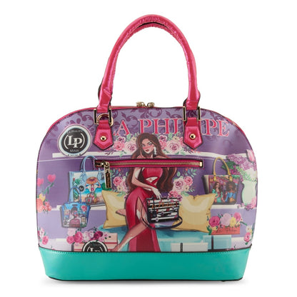 La Philipe Lp1027 15 Bold Beauty Handbag Oval Leather Handbags by La Philipe – Don't Panic Shoes