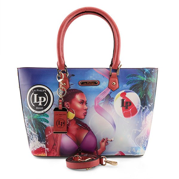 La Philipe Miami Beach Handbag Tote Leather Lp1021 13 Handbags by La Philipe – Don't Panic Shoes