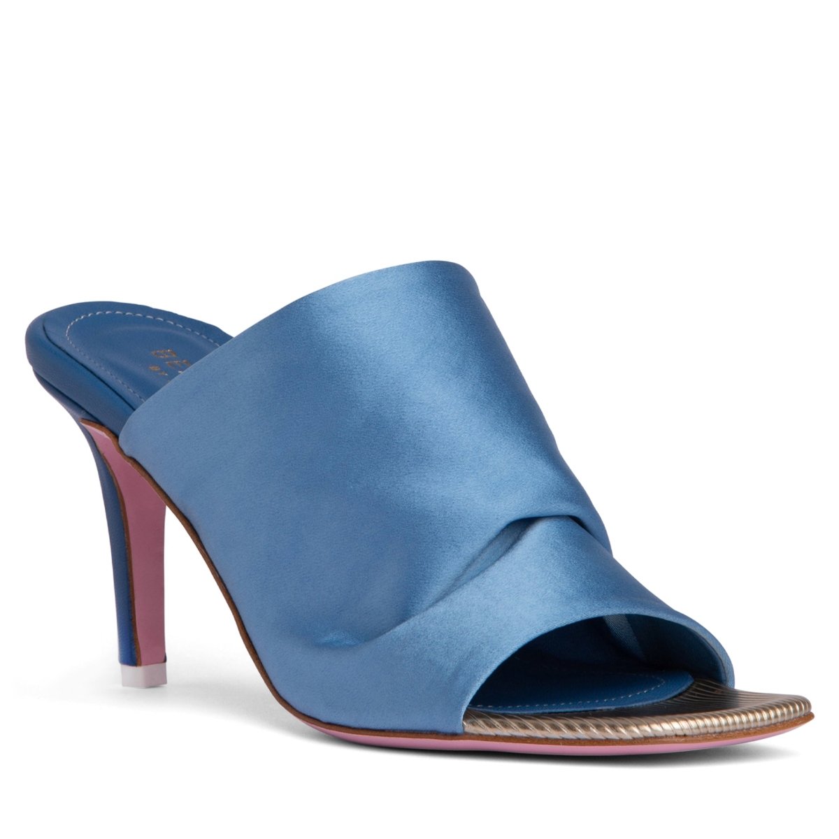 Lana Stretch Satin Heeled Sandal Leather Outsole Italy Sandals by Beautiisoles – Don't Panic Shoes