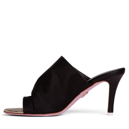 Lana Stretch Satin Heeled Sandal Women’S Leather Outsole Sandals by Beautiisoles – Don't Panic Shoes