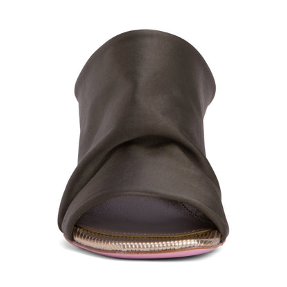 Lana Stretch Satin Heeled Sandal Women’S Leather Outsole Sandals by Beautiisoles – Don't Panic Shoes