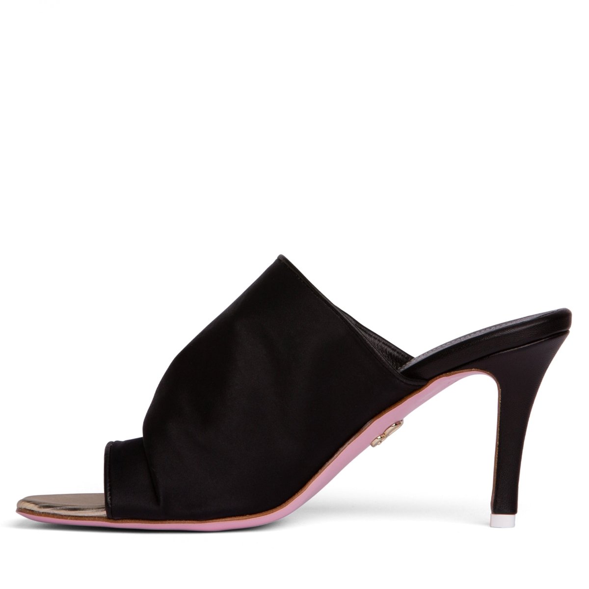 Lana Stretch Satin Heeled Sandal Women’S Satin Leather Trim Sandals by Beautiisoles – Don't Panic Shoes