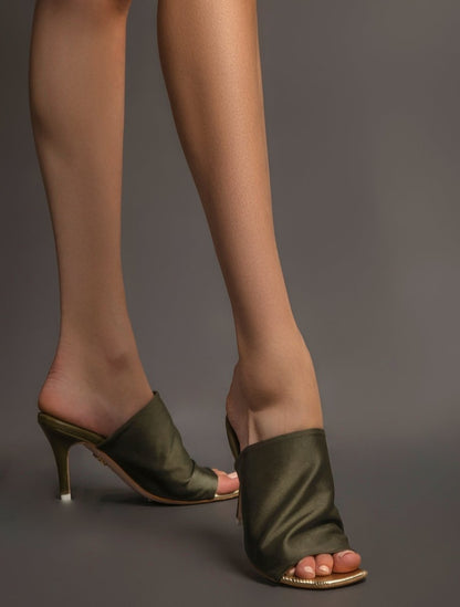 Lana Stretch Satin Heeled Sandal Women’S Satin Leather Trim Sandals by Beautiisoles – Don't Panic Shoes