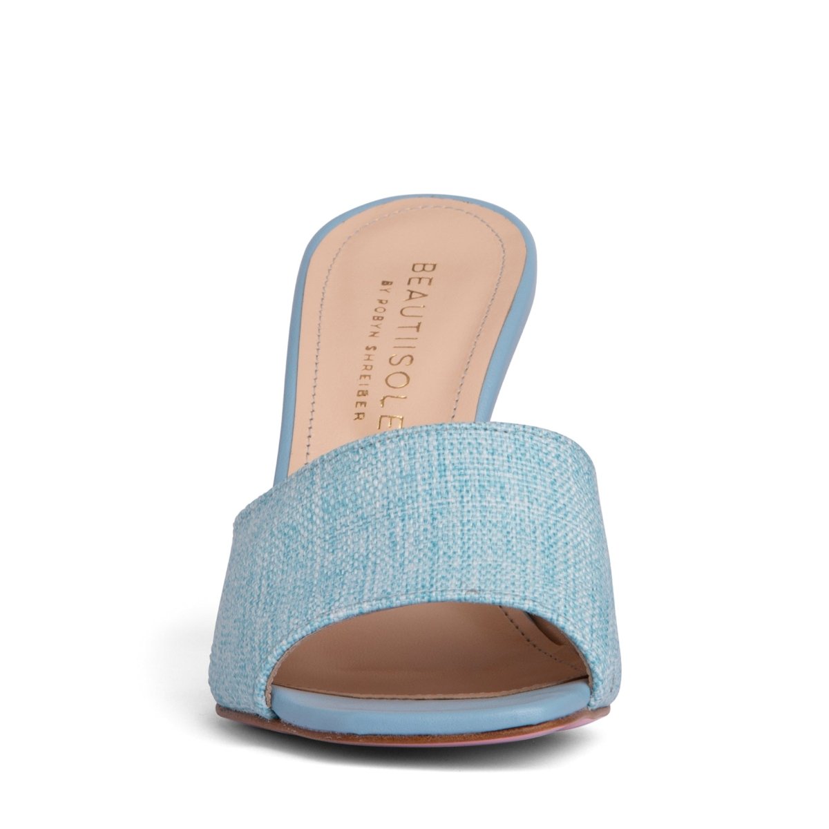 Larissa Linen Leather Sandal Handmade In Italy 89mm Heel Heels by Beautiisoles – Don't Panic Shoes