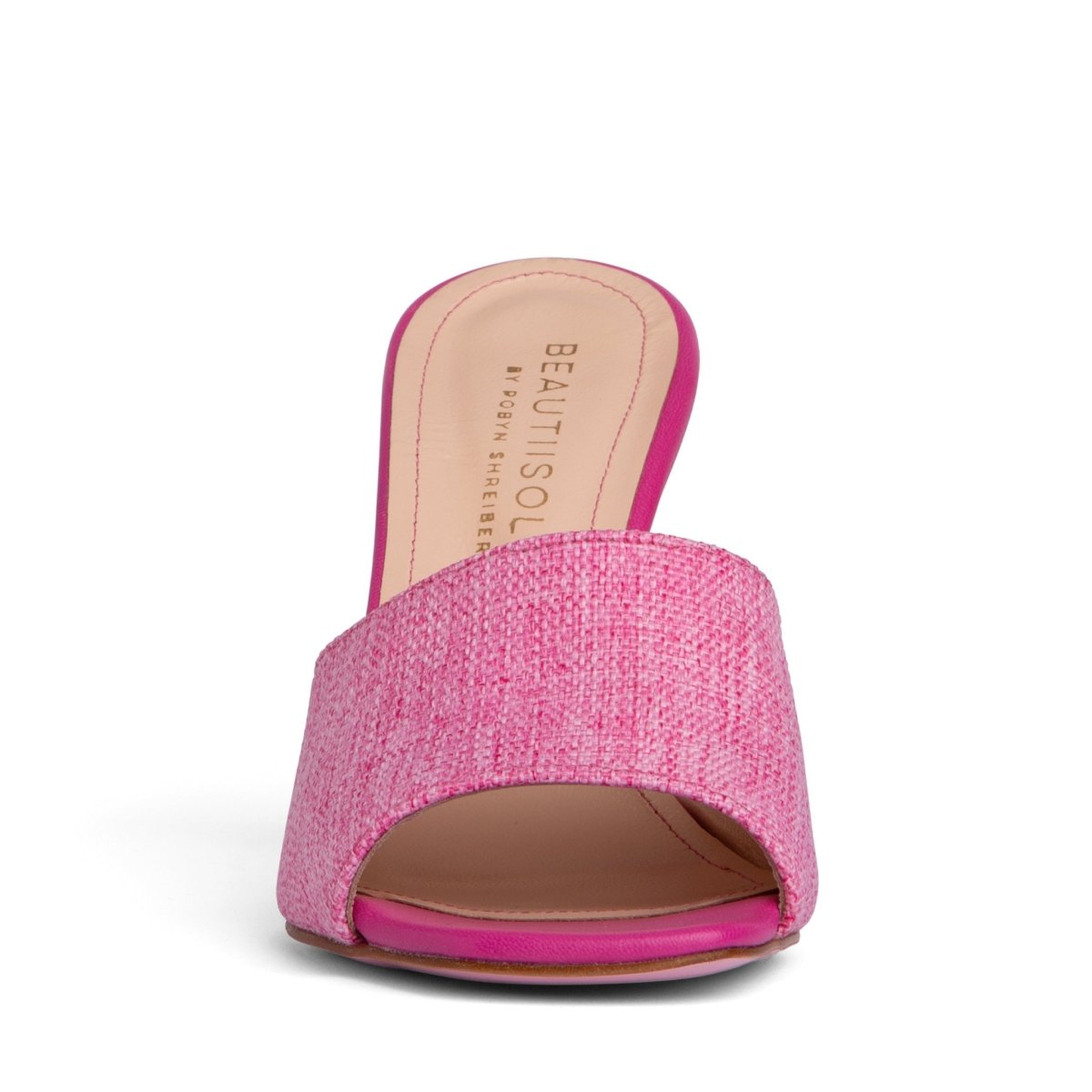 Larissa Linen Leather Sandal Handmade In Italy 89mm Heel Heels by Beautiisoles – Don't Panic Shoes