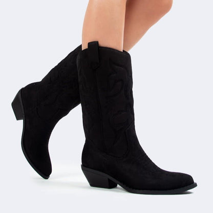 Lasso | Black Suede Boots by J.Adams – Don't Panic Shoes