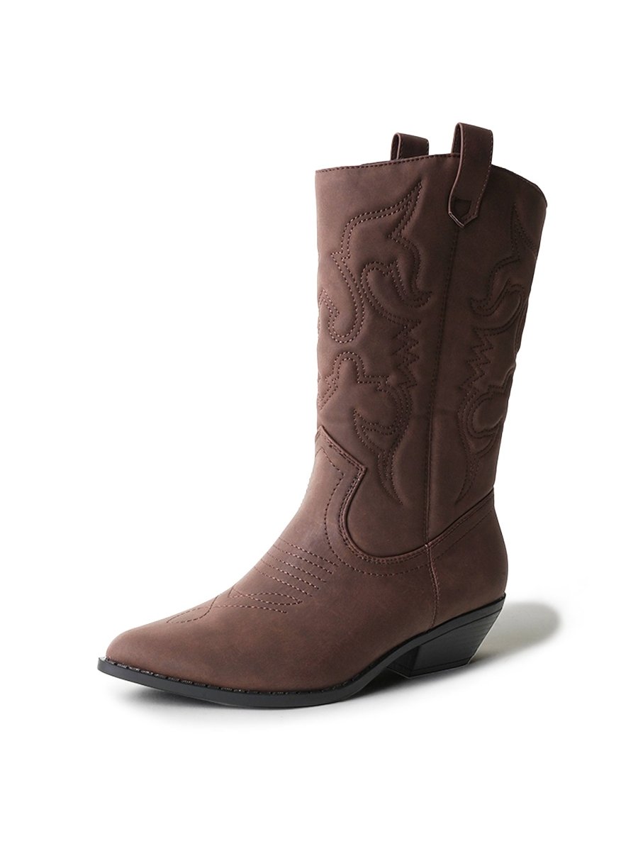 Lasso | Dark Brown Nubuck Boots by J.Adams – Don't Panic Shoes