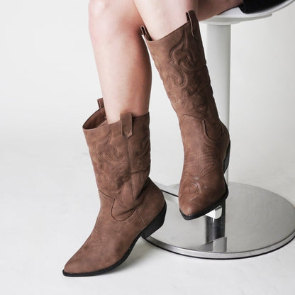 Lasso | Dark Tan Nubuck Boots by J.Adams – Don't Panic Shoes