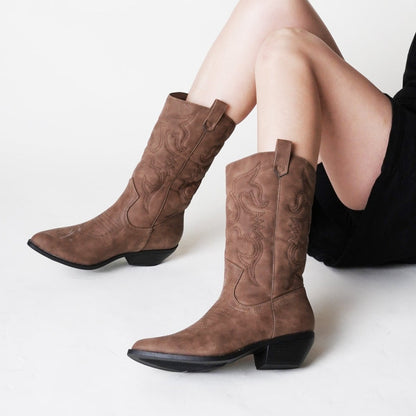 Lasso | Dark Tan Nubuck Boots by J.Adams – Don't Panic Shoes