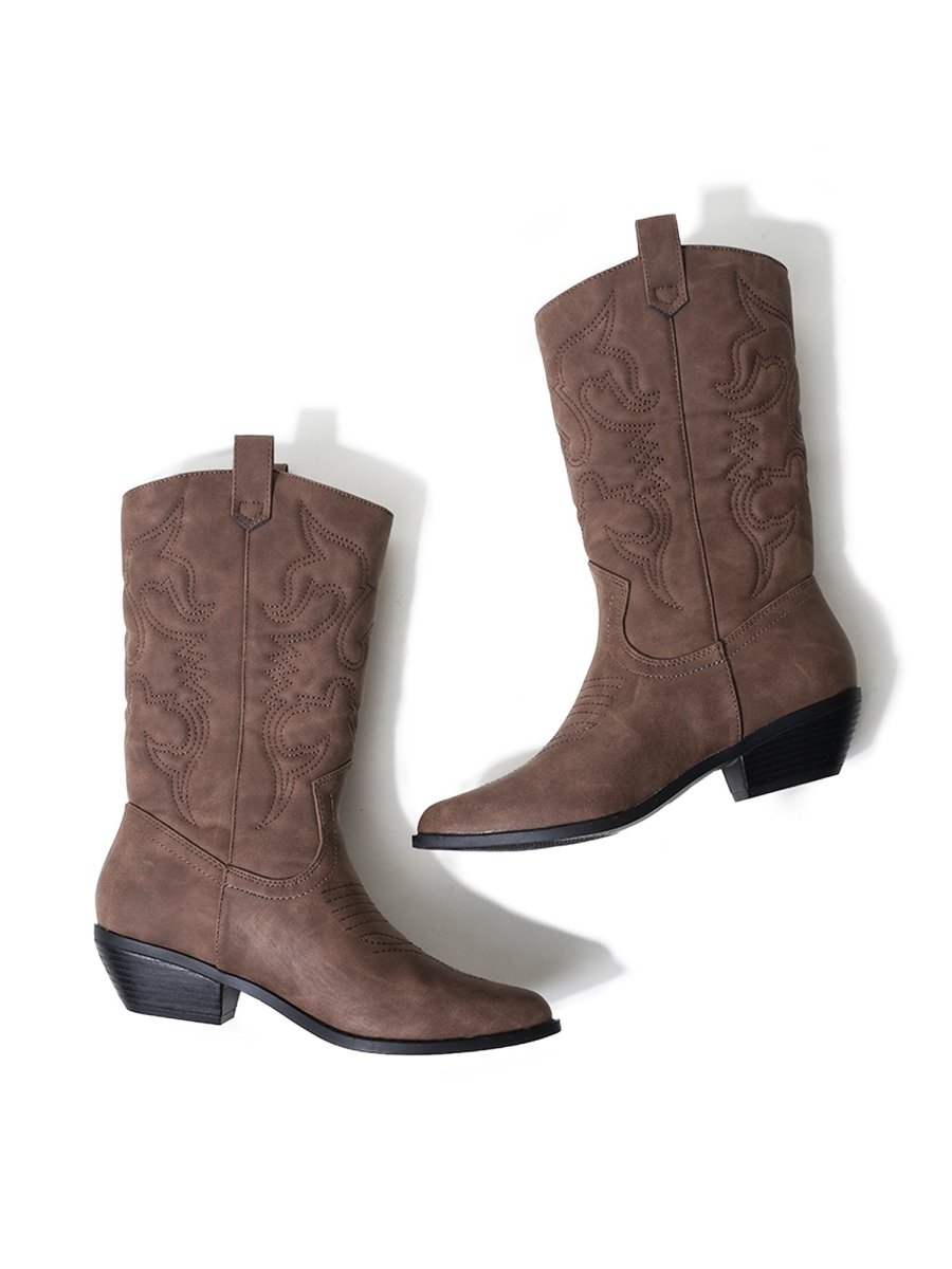 Lasso | Dark Tan Nubuck Boots by J.Adams – Don't Panic Shoes