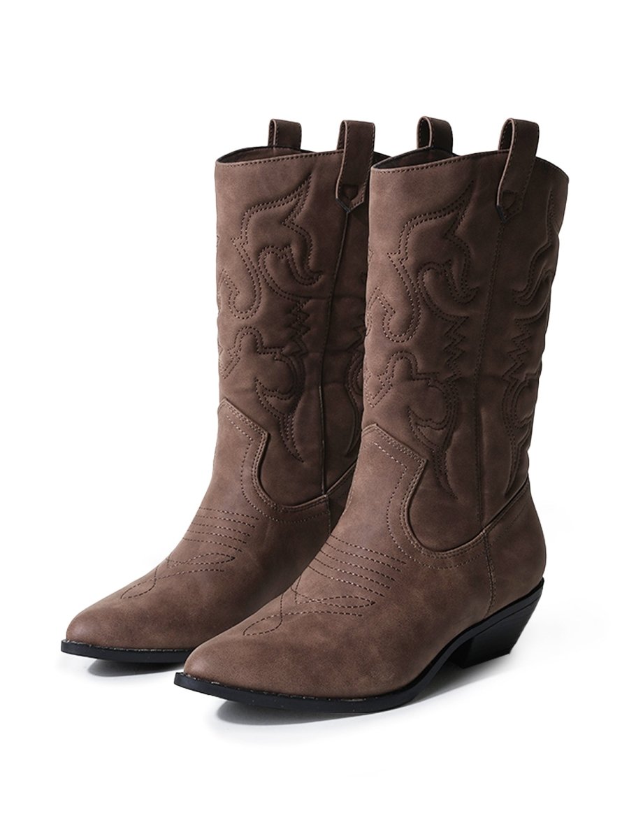 Lasso | Dark Tan Nubuck Boots by J.Adams – Don't Panic Shoes