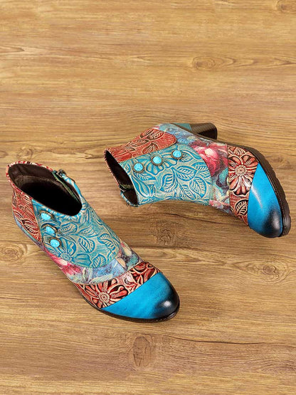 Leanna Vintage Handmade Ankle Boots ankle boots by Colorstepshoes – Don't Panic Shoes