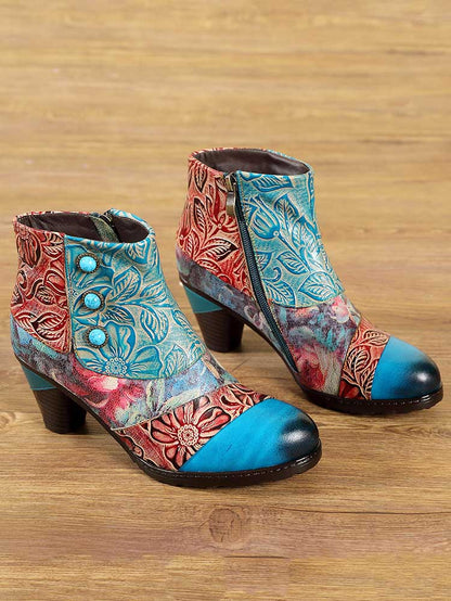Leanna Vintage Handmade Ankle Boots ankle boots by Colorstepshoes – Don't Panic Shoes