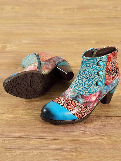 Leanna Vintage Handmade Ankle Boots ankle boots by Colorstepshoes – Don't Panic Shoes