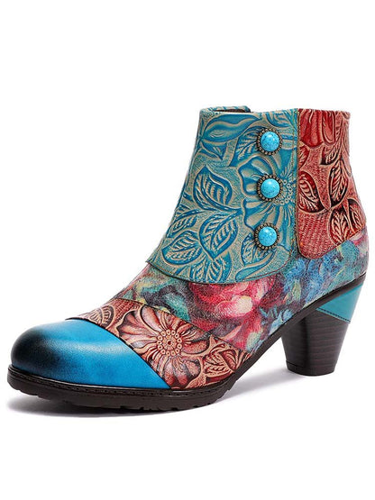 Leanna Vintage Handmade Ankle Boots ankle boots by Colorstepshoes – Don't Panic Shoes