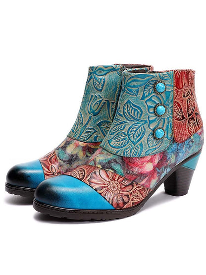 Leanna Vintage Handmade Ankle Boots ankle boots by Colorstepshoes – Don't Panic Shoes