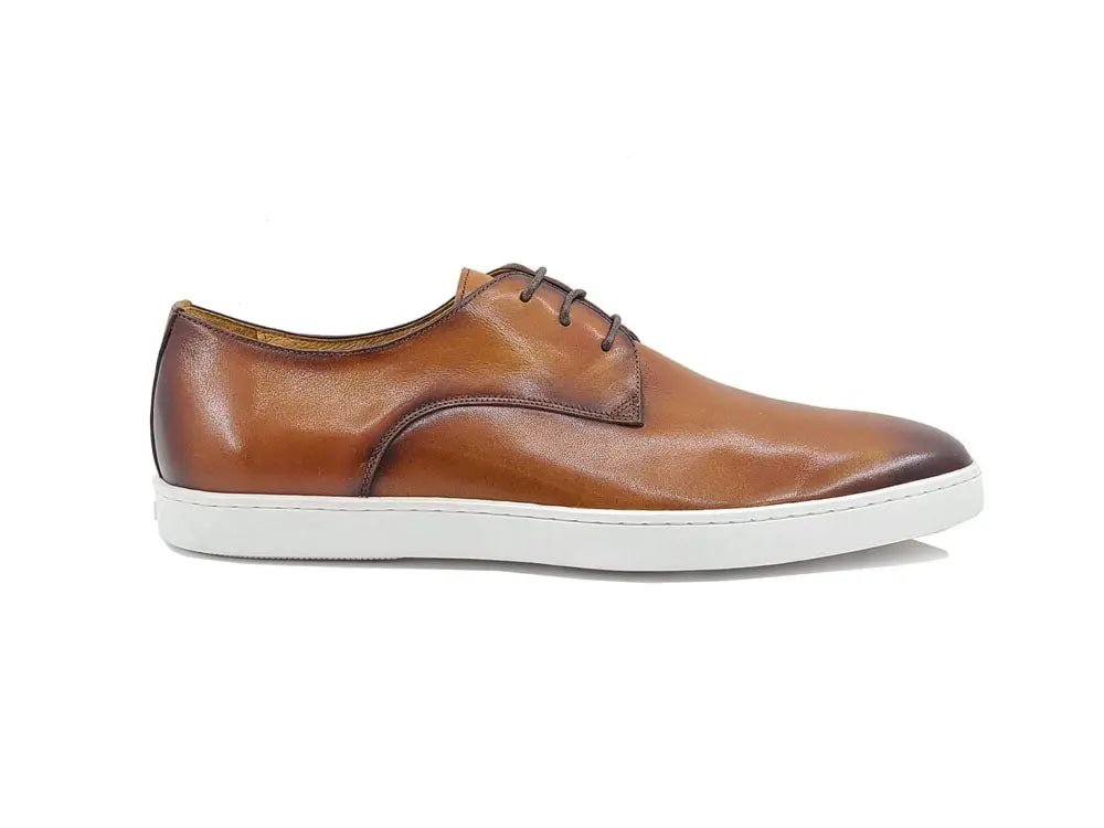 Leather Derby Dress Sneaker Handmade Calf Leather Ks529 - 01 Shoes by Carrucci Shoes – Don't Panic Shoes