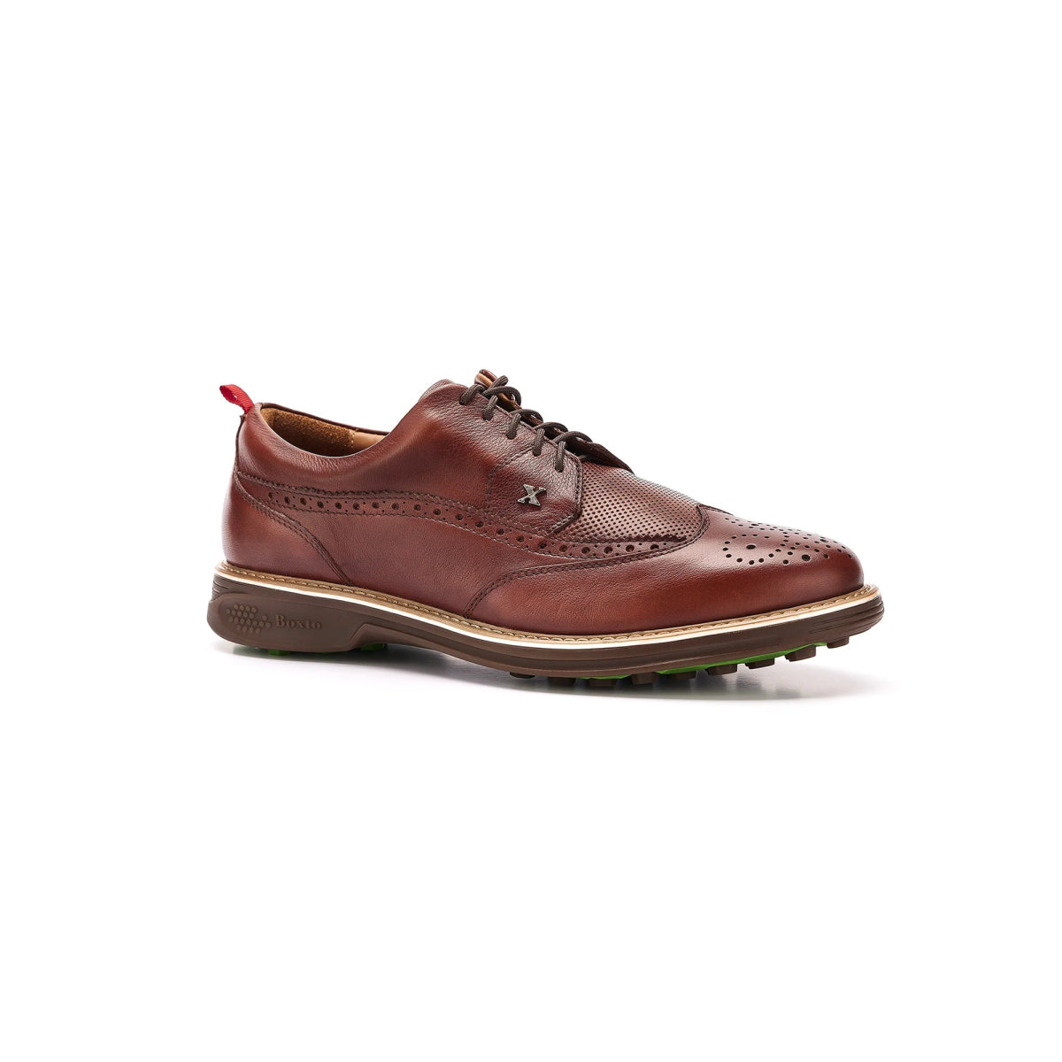Legacy Love Spikeless Full Grain Leather Brown Golf Shoes Spikeless Golf Shoes by Boxtogolf – Don't Panic Shoes