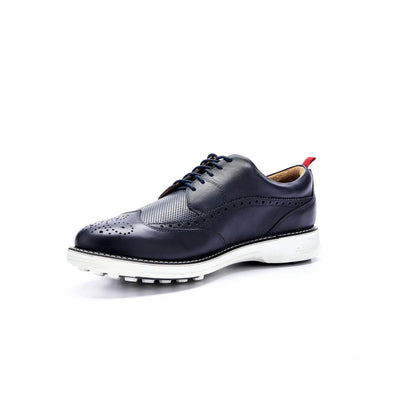 Legacy Love Spikeless Golf Shoes Leather Navy Blue Spikeless Golf Shoes by Boxtogolf – Don't Panic Shoes