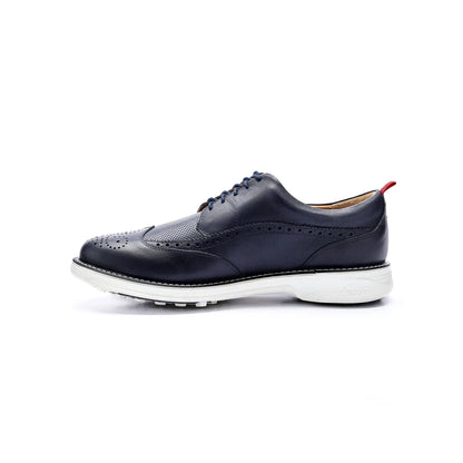 Legacy Love Spikeless Golf Shoes Leather Navy Blue Spikeless Golf Shoes by Boxtogolf – Don't Panic Shoes