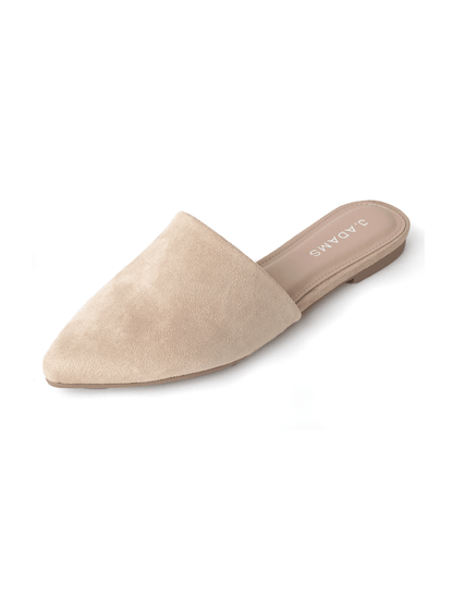 Lennox | Beige Suede Flats by J.Adams – Don't Panic Shoes