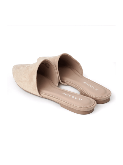Lennox | Beige Suede Flats by J.Adams – Don't Panic Shoes