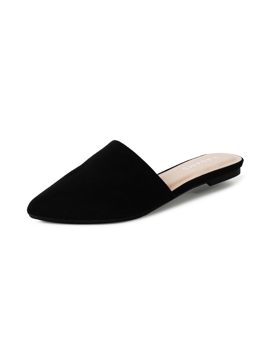 Lennox | Black Suede Flats by J.Adams – Don't Panic Shoes