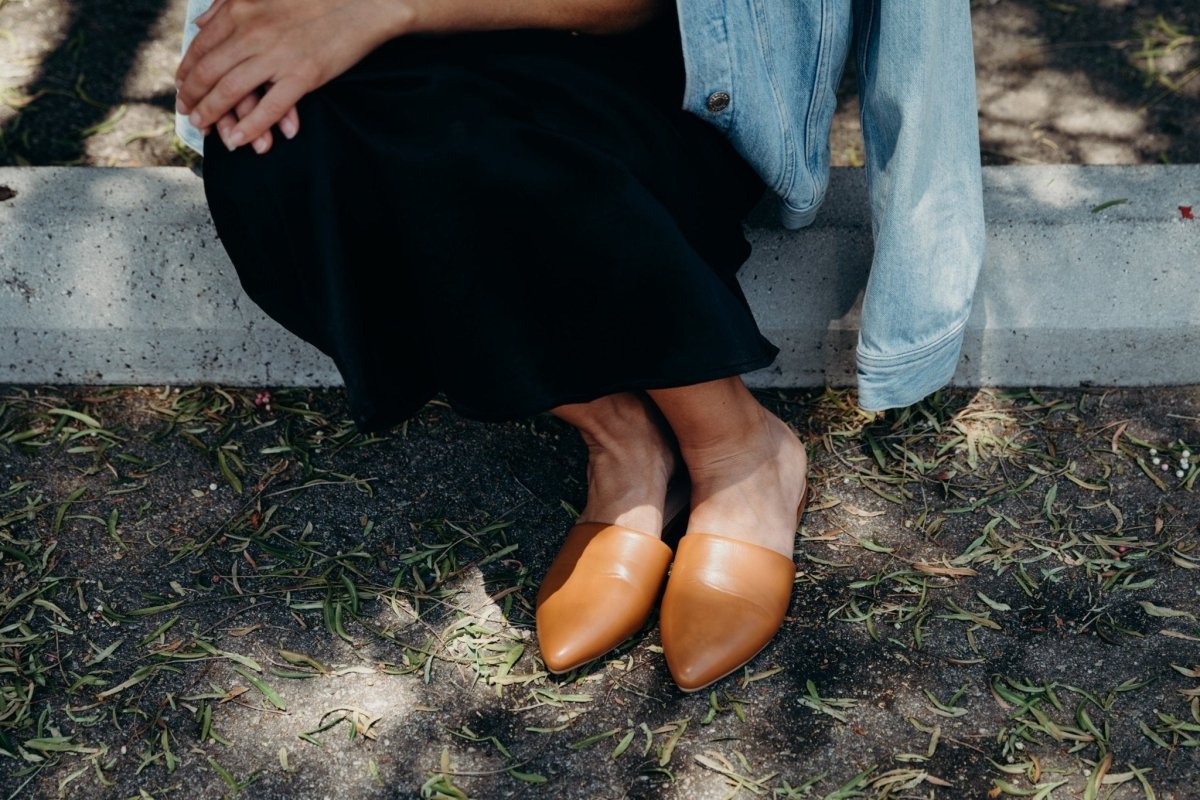 Lennox | Caramel Flats by J.Adams – Don't Panic Shoes