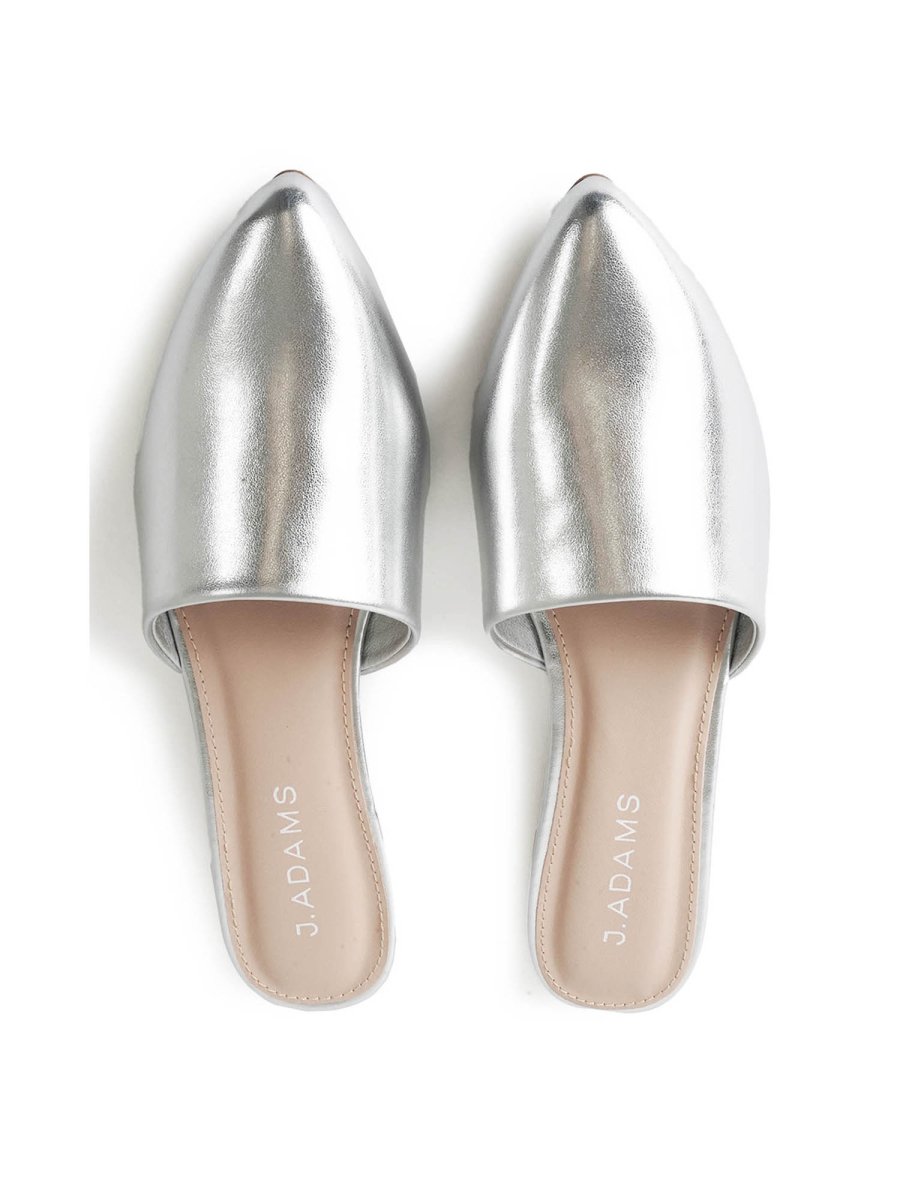 Lennox | Silver Flats by J.Adams – Don't Panic Shoes