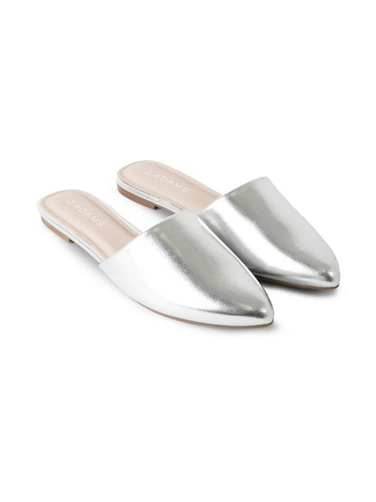 Lennox | Silver Flats by J.Adams – Don't Panic Shoes