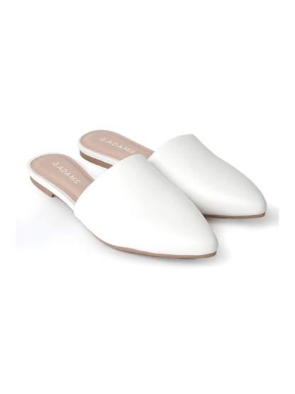 Lennox | White Flats by J.Adams – Don't Panic Shoes