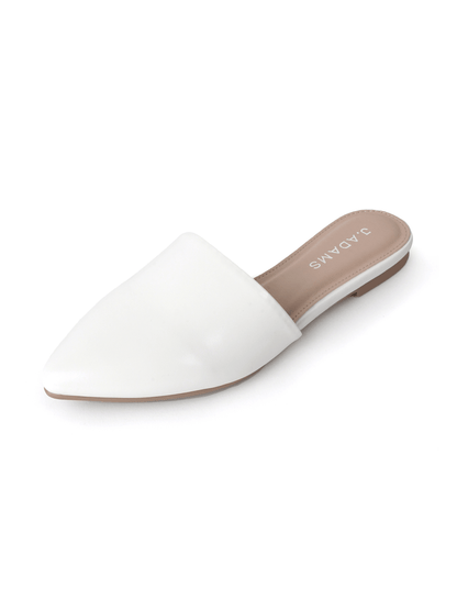 Lennox | White Flats by J.Adams – Don't Panic Shoes