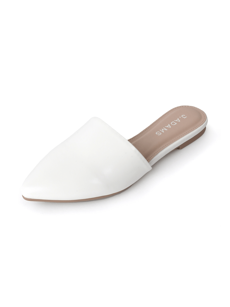 Lennox | White Flats by J.Adams – Don't Panic Shoes