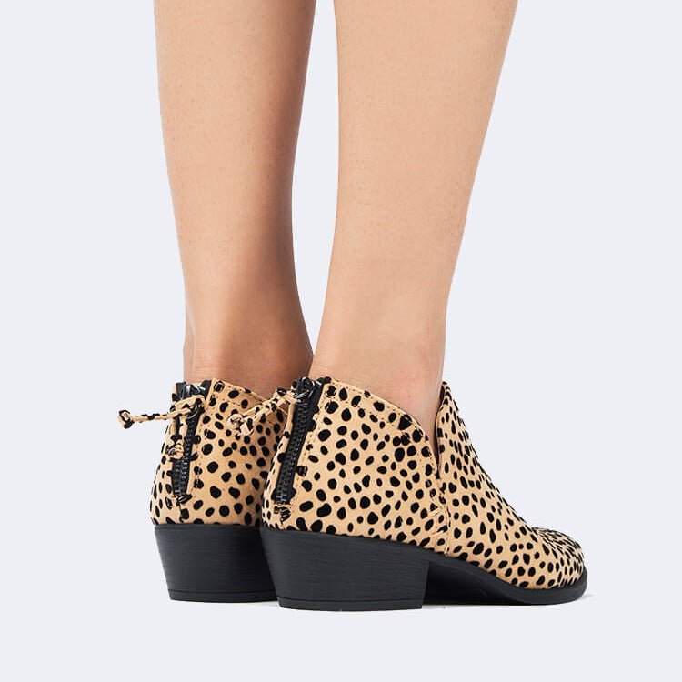 Levi | Cheetah Booties by J.Adams – Don't Panic Shoes