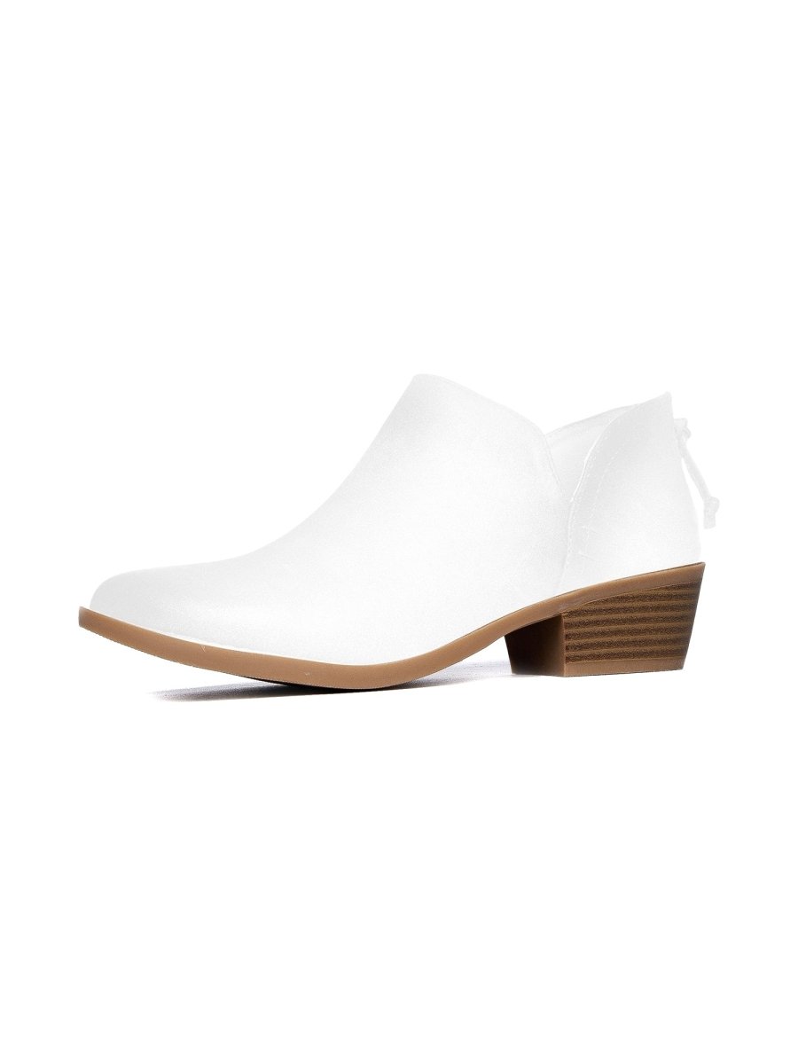 Levi | White Booties by J.Adams – Don't Panic Shoes