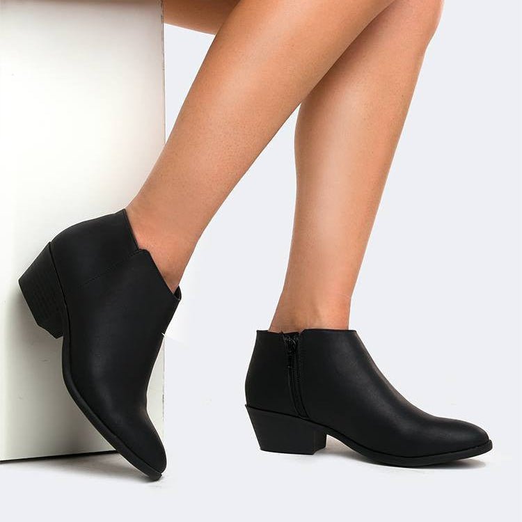 Lexy | Black Booties by J.Adams – Don't Panic Shoes