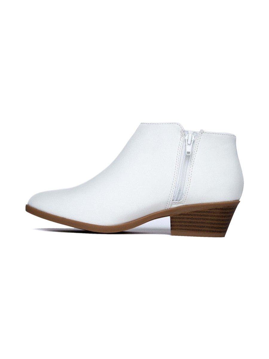 Lexy | White Booties by J.Adams – Don't Panic Shoes