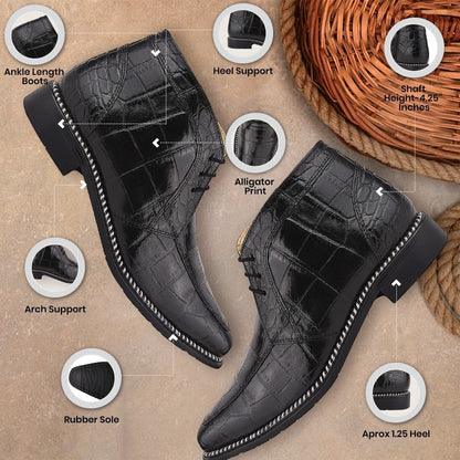 Liam Genuine Leather Lace - Up Style Boots For Men Boots by Libertyzeno – Don't Panic Shoes