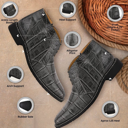 Liam Genuine Leather Lace - Up Style Boots For Men Boots by Libertyzeno – Don't Panic Shoes