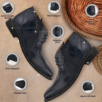 Liam Genuine Leather Lace - Up Style Boots For Men Boots by Libertyzeno – Don't Panic Shoes