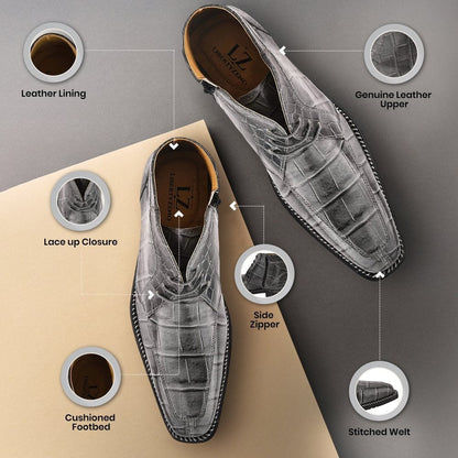 Liam Genuine Leather Lace - Up Style Boots For Men Boots by Libertyzeno – Don't Panic Shoes