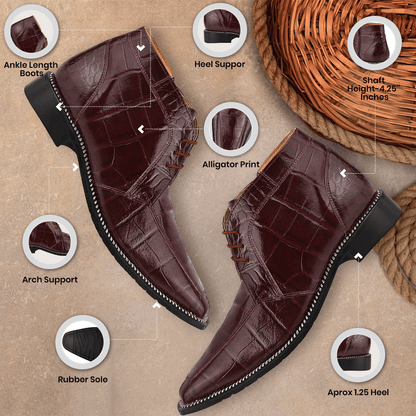 Liam Genuine Leather Lace - Up Style Boots For Men Boots by Libertyzeno – Don't Panic Shoes