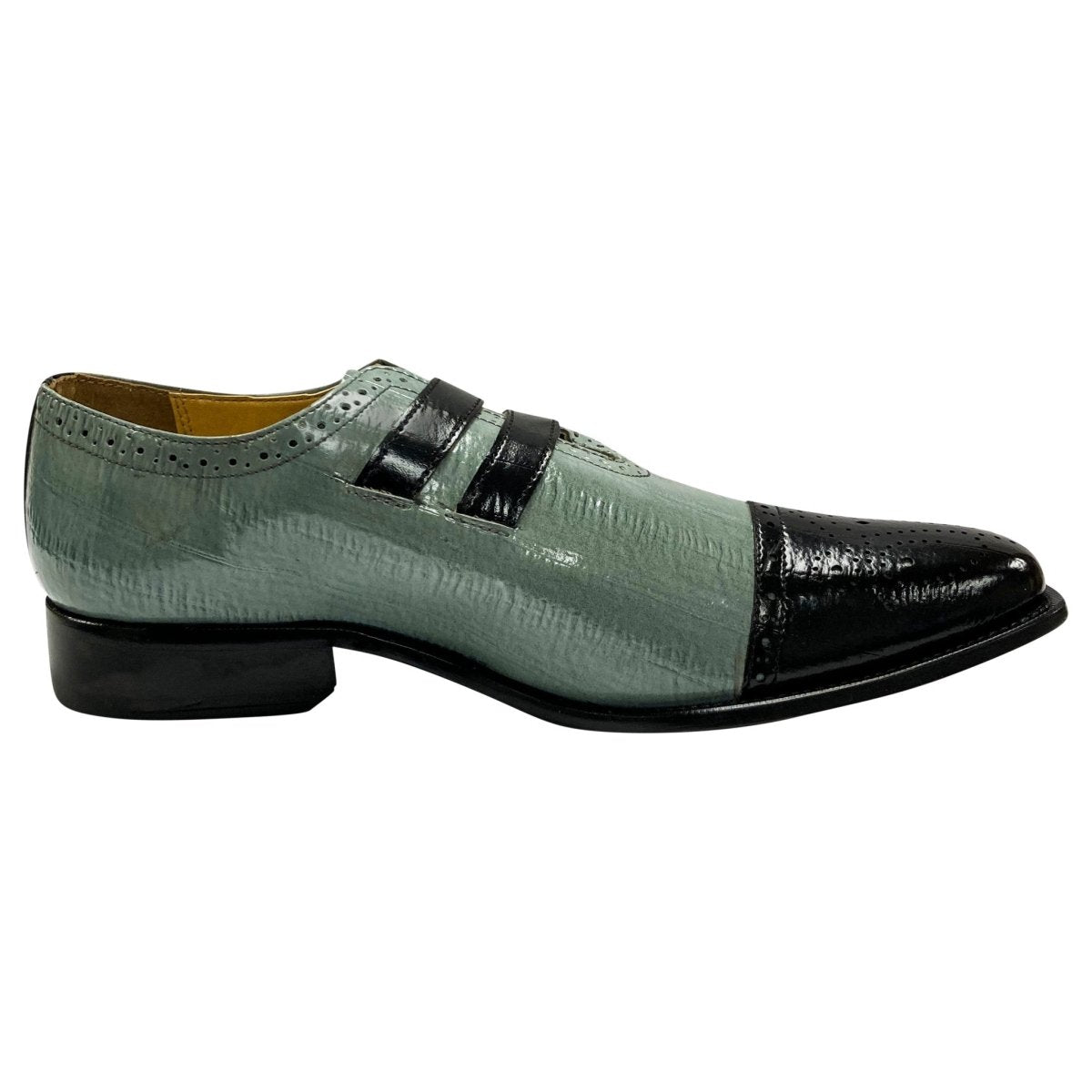 Libertyzeno Men's Double Buckle Monk Strap Leather Dress Shoes Shoes by Libertyzeno – Don't Panic Shoes