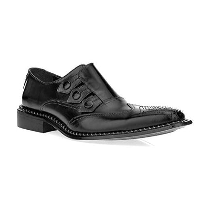 Libertyzeno Shoes Neeson Leather Oxford Style Monk Straps Shoes by Libertyzeno – Don't Panic Shoes