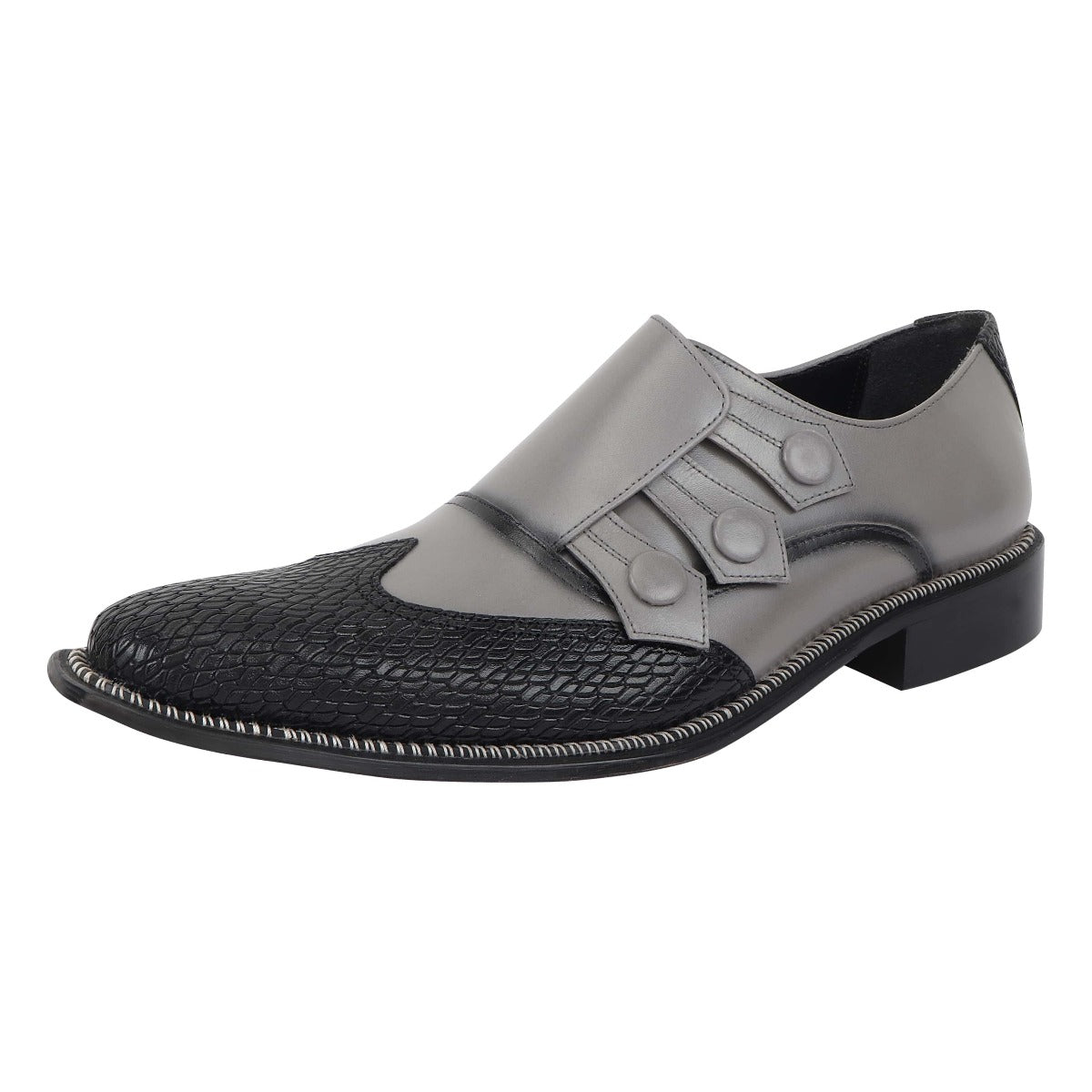 Libertyzeno Shoes Neeson Leather Oxford Style Monk Straps Shoes by Libertyzeno – Don't Panic Shoes